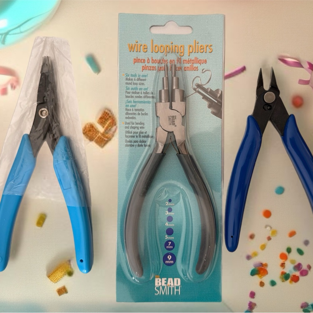 SMITH Blue and Silver Wire Looping Pliers Set